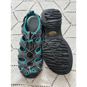 KEEN Whisper Sport Walking Sandal Wet/dry Waterproof Women's 8 outdoor Shoe Blue